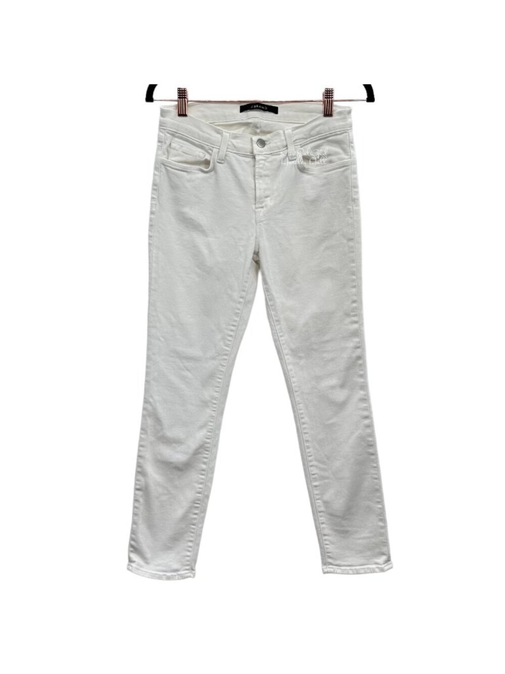 J. Brand Mid-Rise Slim Blanc White Ankle Jeans Size 28